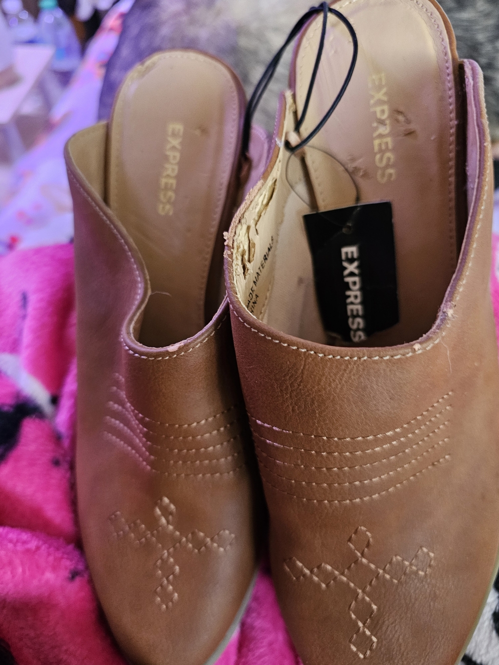 Express Women's Brown Slip-On Mule